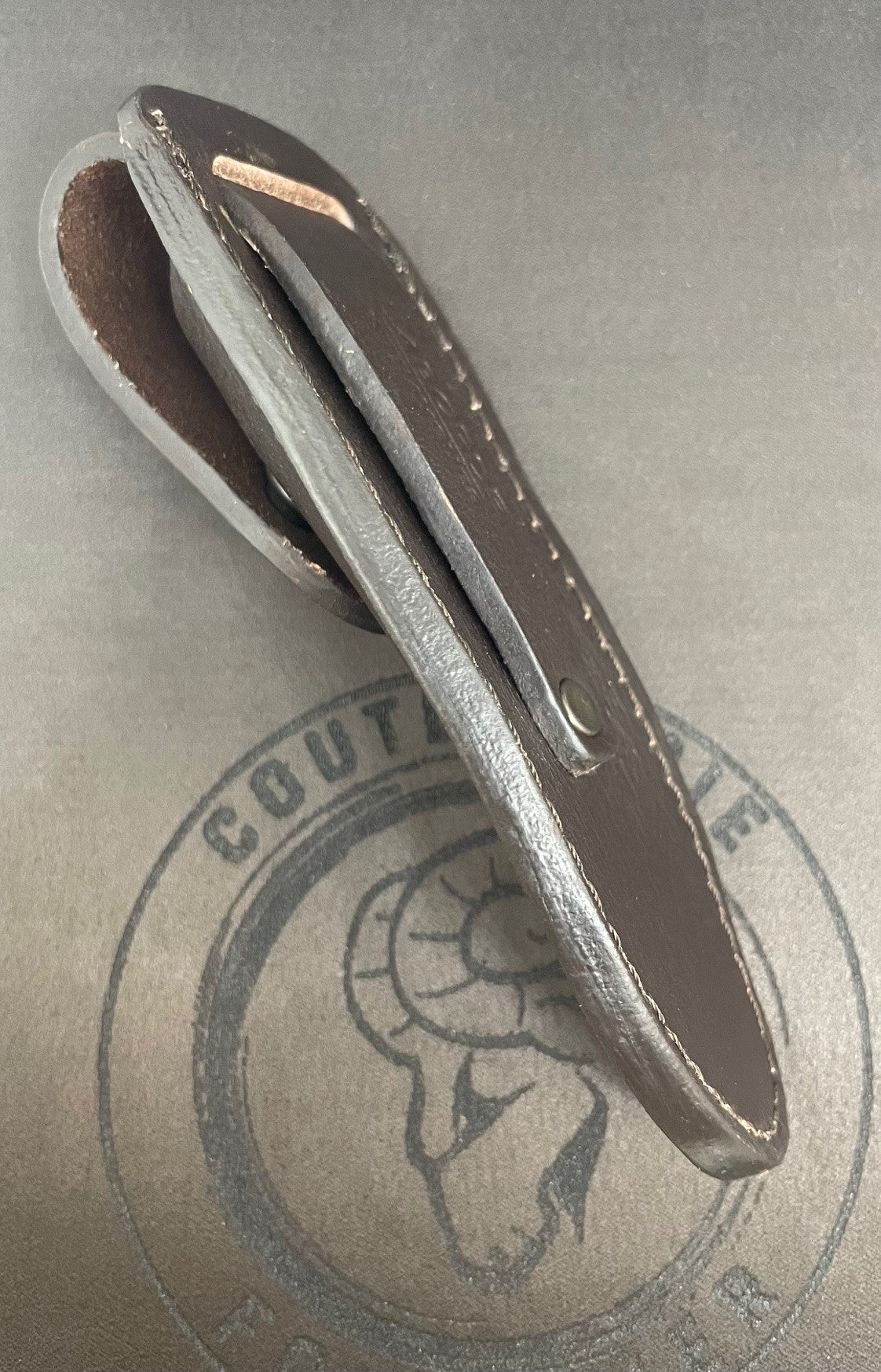 Etui Ceinture Véritable Cuir Marron
