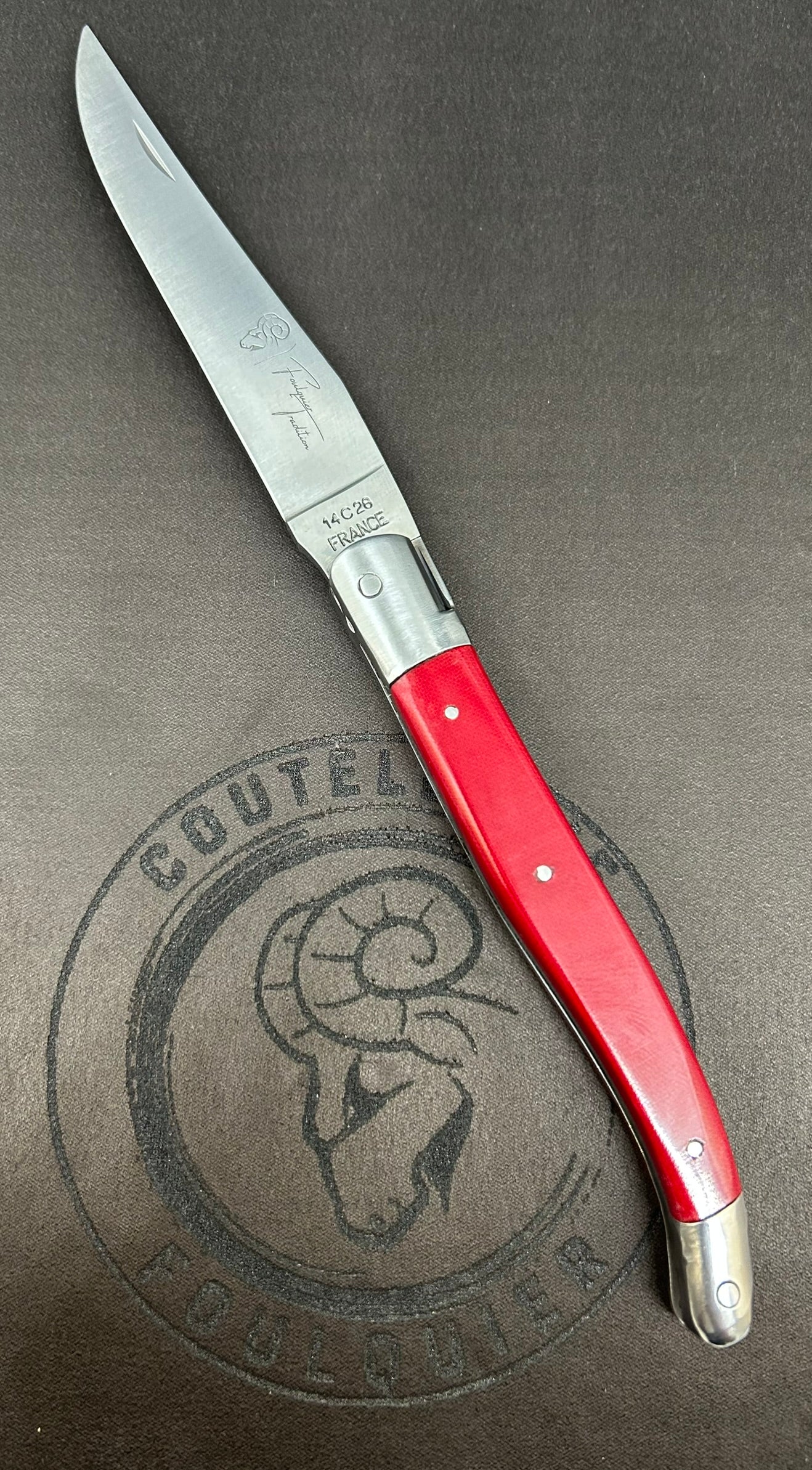 Laguiole Double Mitres Micarta de Lin