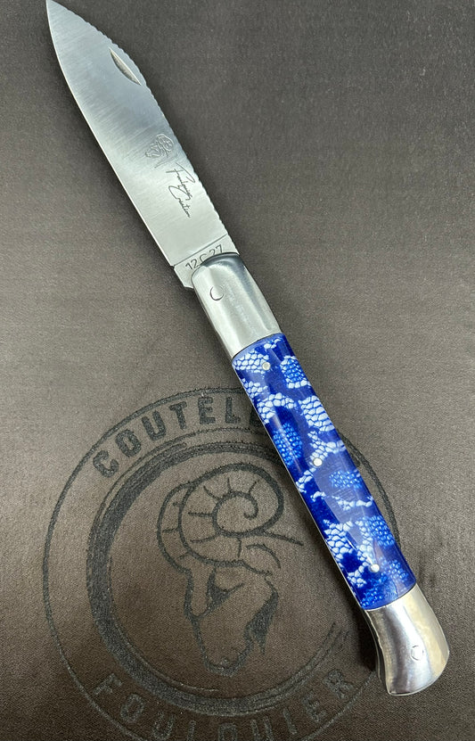Roquefort Manche en véritable Dentelle Bleu